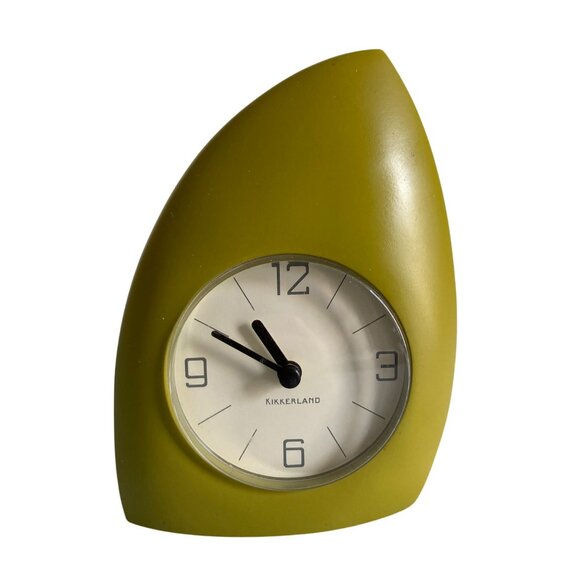 Kikkerland Olive Green Pop Art Sharks Tooth Clock - Picture 2 of 7